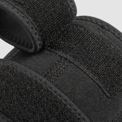 Close-up of neoprene fabric stitching and velcro texture