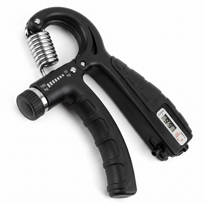 Hand grip trainer shown from a three quarter angle