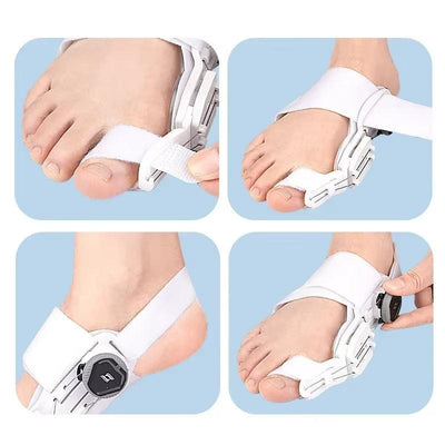 Step-by-step guide showing how to apply the toe splint