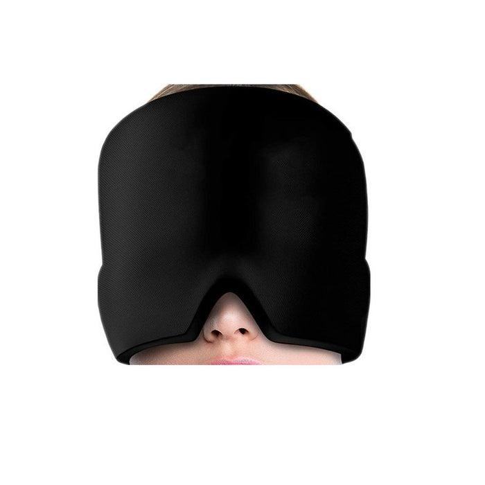 Cooling gel migraine mask on white background front view