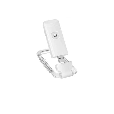 White clip-on book light folded compact
