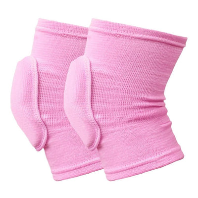 Pink knee pads pair on white background