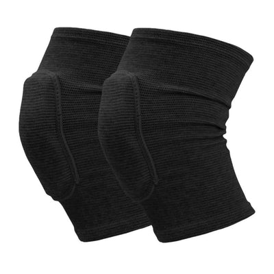Black knee pads pair on white background