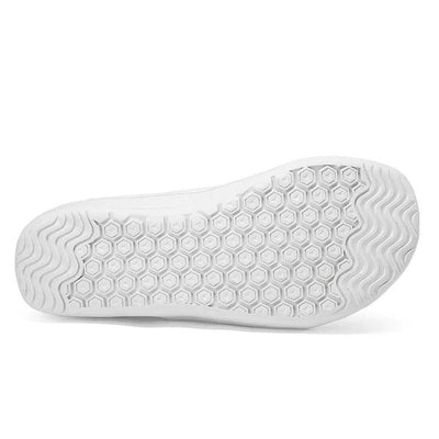 Sole tread pattern closeup of barefoot shoe