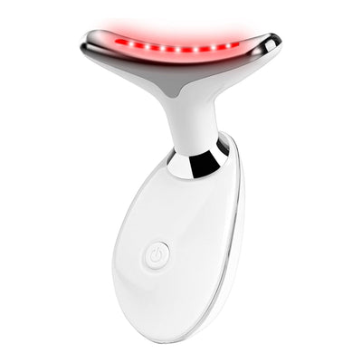 White V-shaped LED device standing upright on white background